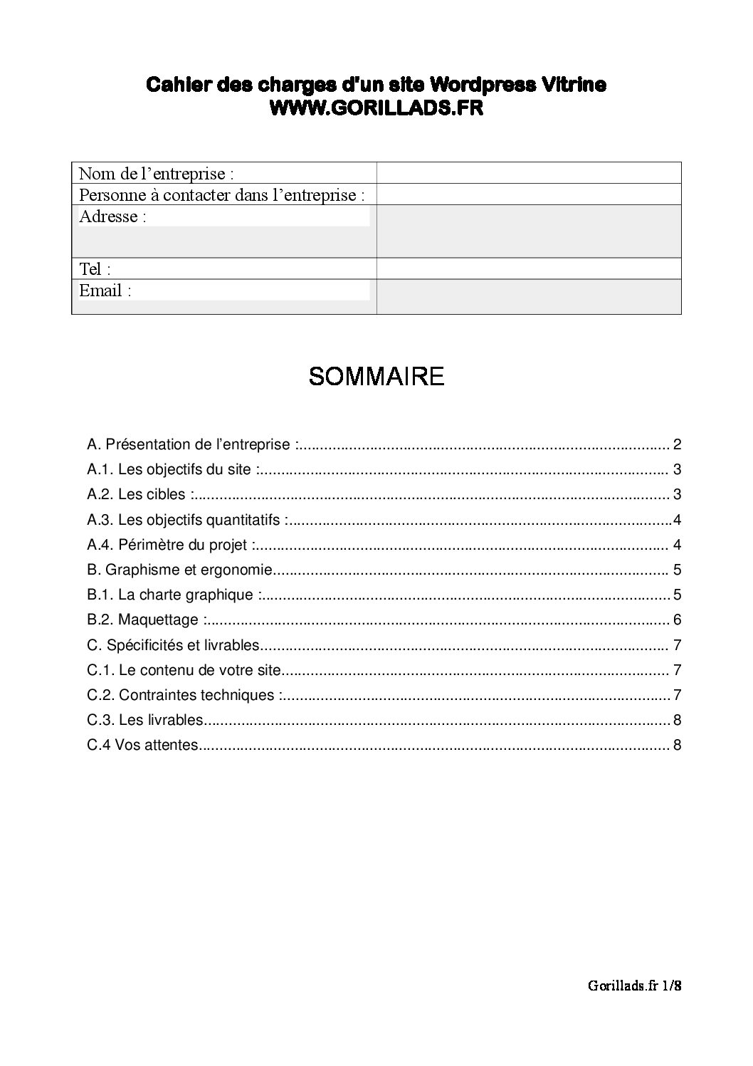 Exemple Cahier Des Charges Site Web Wordpress Hot Sex Picture